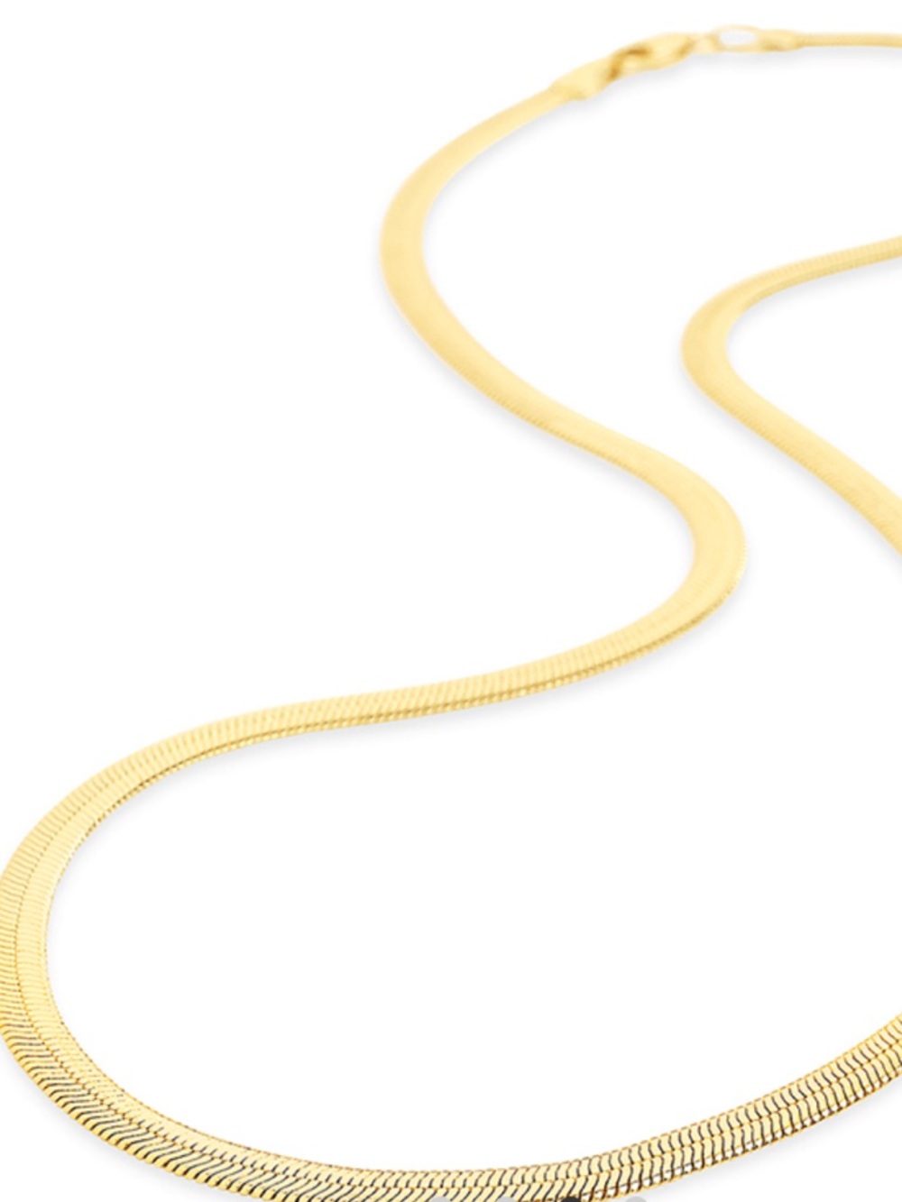 20” 14K Gold Plated Herringbone Necklace – Women’s Chain